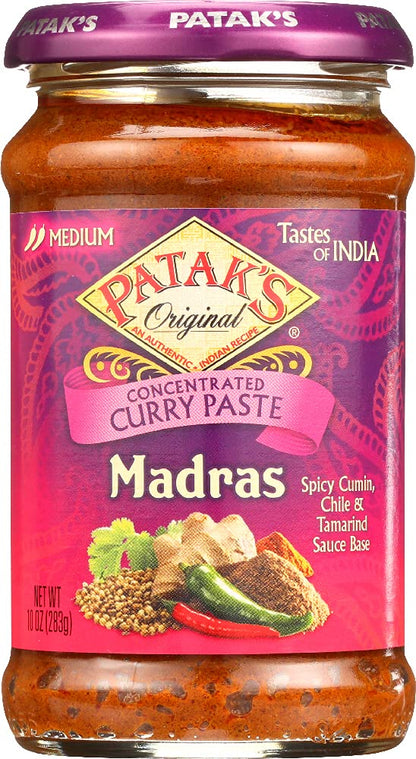 Patak Madras Curry Paste, 10-Ounce Bottle (Pack of 4)
