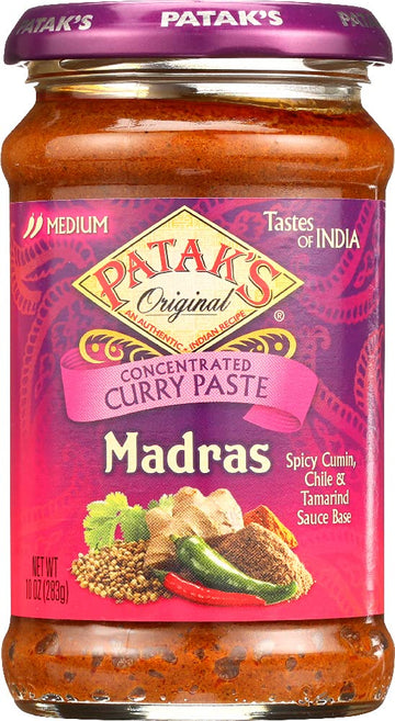 Pataks Madras Curry Paste, 10 Ounce - 6 per case.