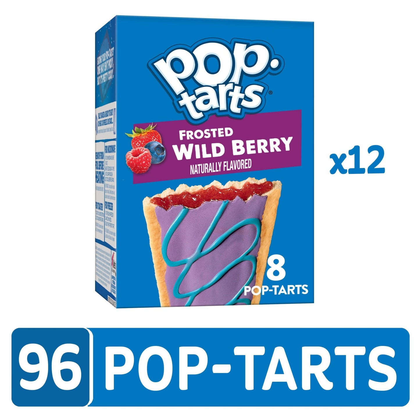 Pop-Tarts, Breakfast Toaster Pastries, Frosted Wild Berry, Proudly Baked In The Usa, 13.5Oz Box (Pack Of 12)