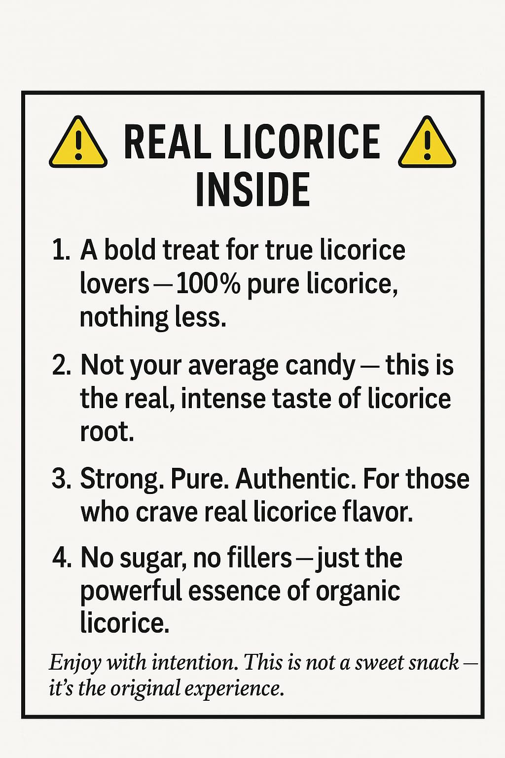 Zagarese Organic Licorice, Original Extra, 0.88-Ounce (Pack of 6), Dark Brown & Black, Model TICO