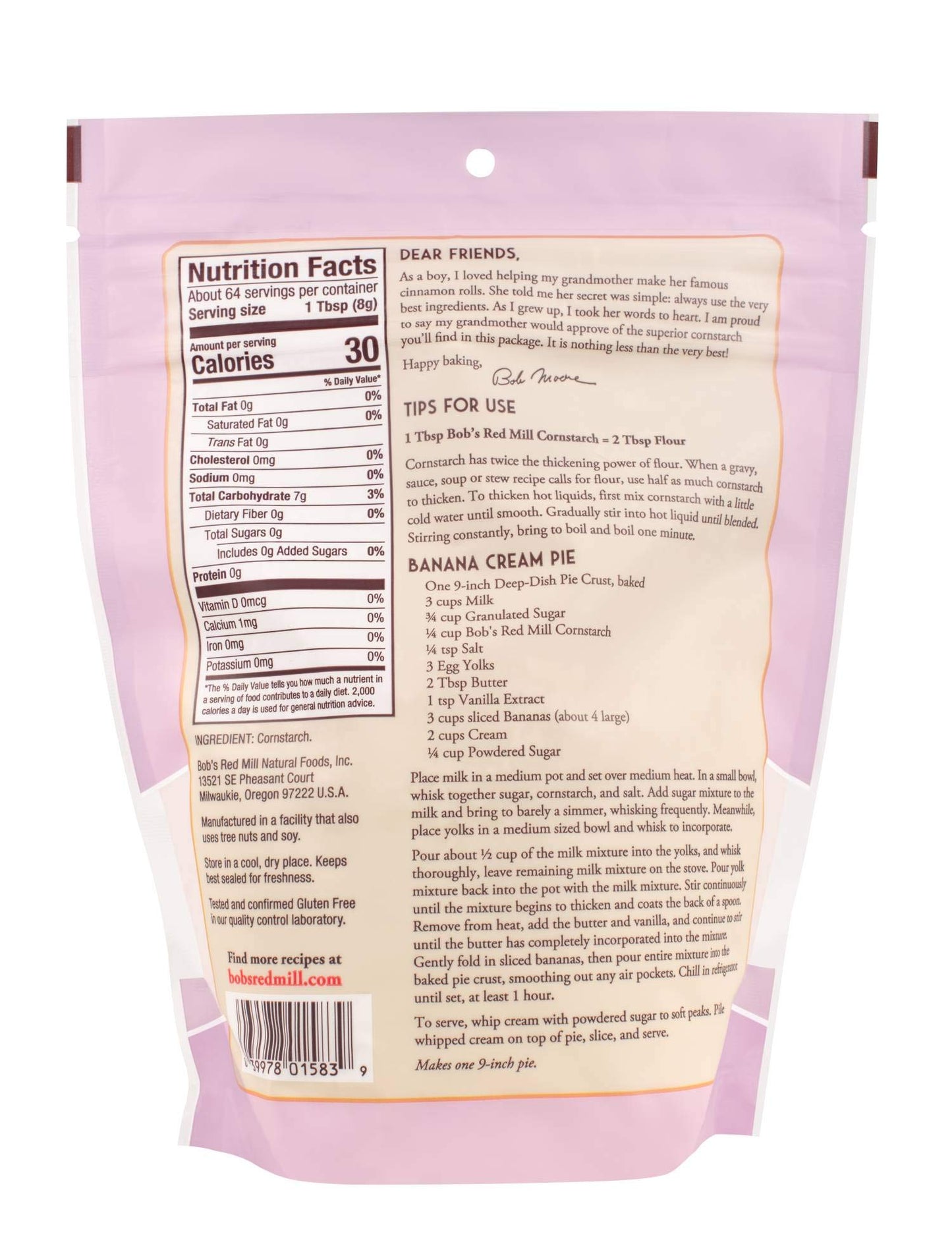Bob's Red Mill Corn Starch, 18 Ounce