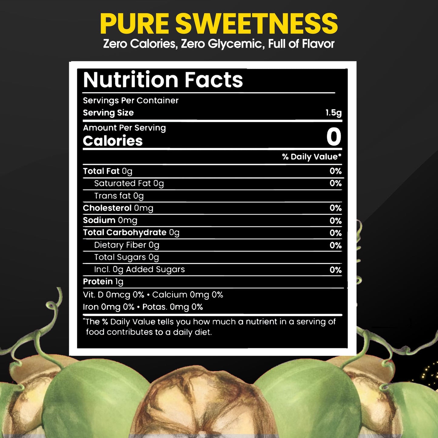 SUBSUGAR Monk Fruit Sweetener Liquid Drops, 100% Pure, 250ml, No Erythritol, Pump Dispenser