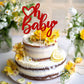 Rssta i Valentines Day Cake Topper, Glitter Paper Oh Baby Design, Red, Ideal for Baby Showers & Kids Birthday Parties