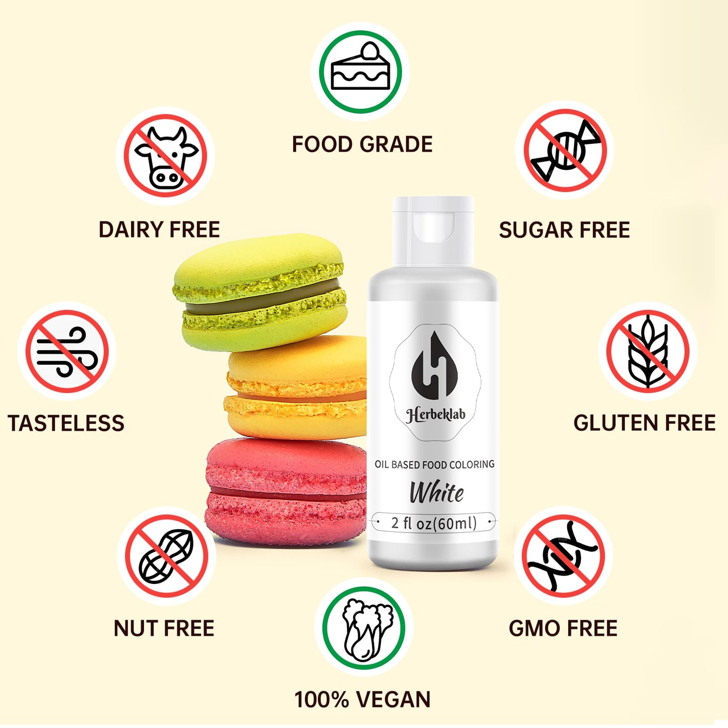 White Oil Based Food Coloring For Chocolate - 2 Fl Oz Professional Concentrated White Oil Food Dye For Melting Chocolate Candy M