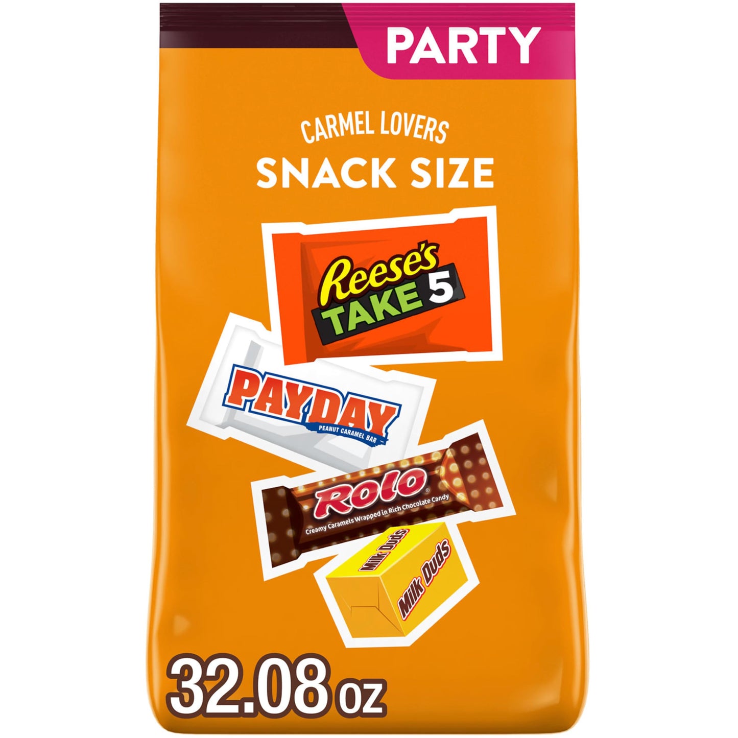 Hershey Assorted Caramel Flavored Snack Size  Candy Party Pack  32.08 oz