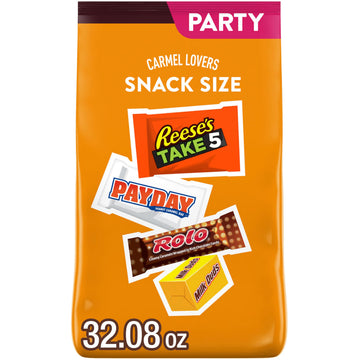 Hershey Assorted Caramel Flavored Snack Size  Candy Party Pack  32.08 oz