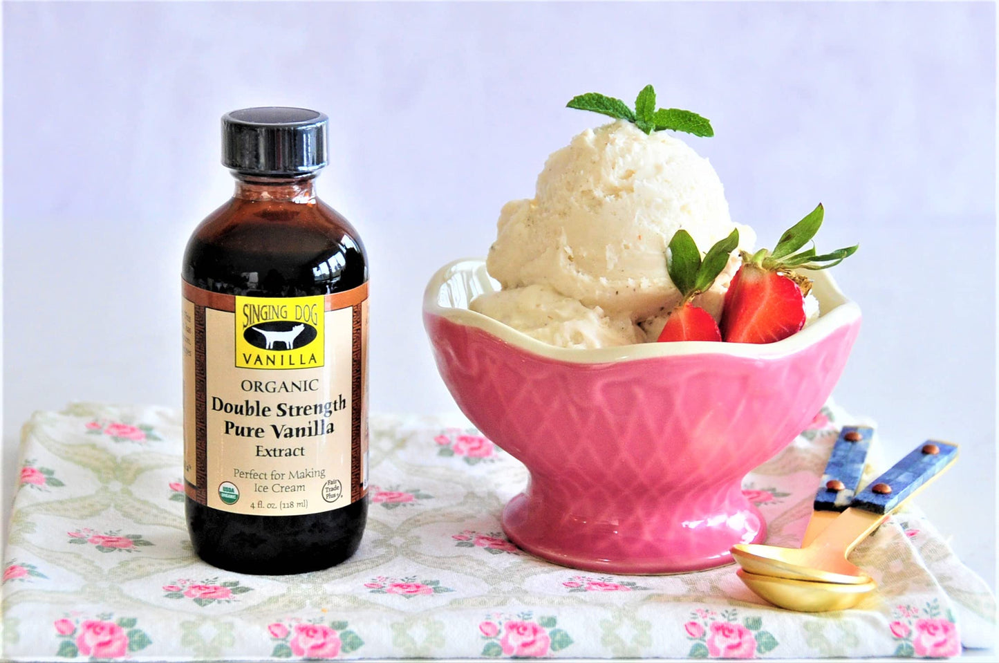 Singing Dog Organic Double Strength Pure Vanilla Extract, 4Oz