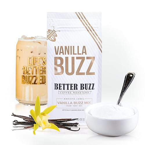 Better Buzz Vanilla Coffee Creamer (Vanilla Buzz) 20Oz. Vanilla Powder Coffee Creamer Drink Mix, Vanilla Creamer For Vanilla Lat