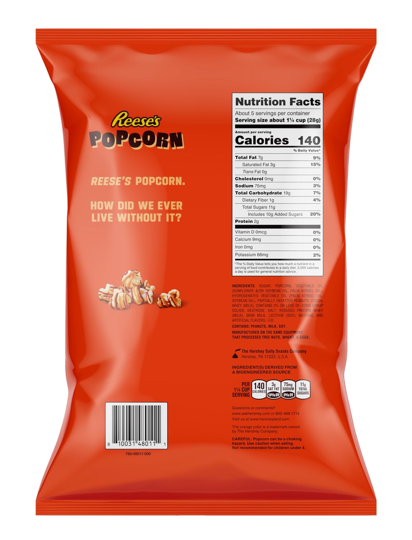 Reeses, Popcorn, 5.25 Ounce