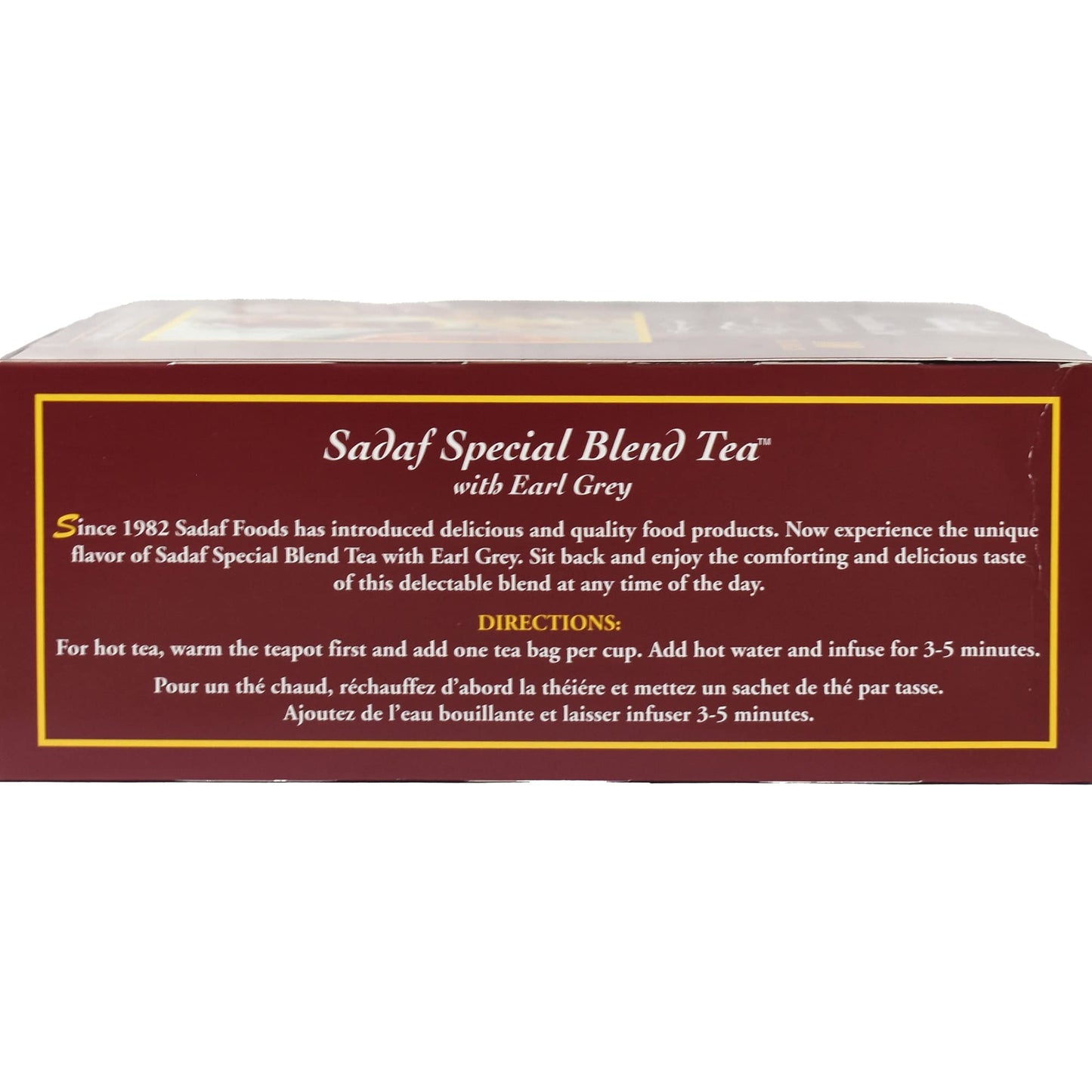 Sadaf Earl Grey Tea Bags | Special Blend Earl Grey Ceylon Black Tea | Product Harvested In Sri Lanka | 100 Bags (Pack Of 1)