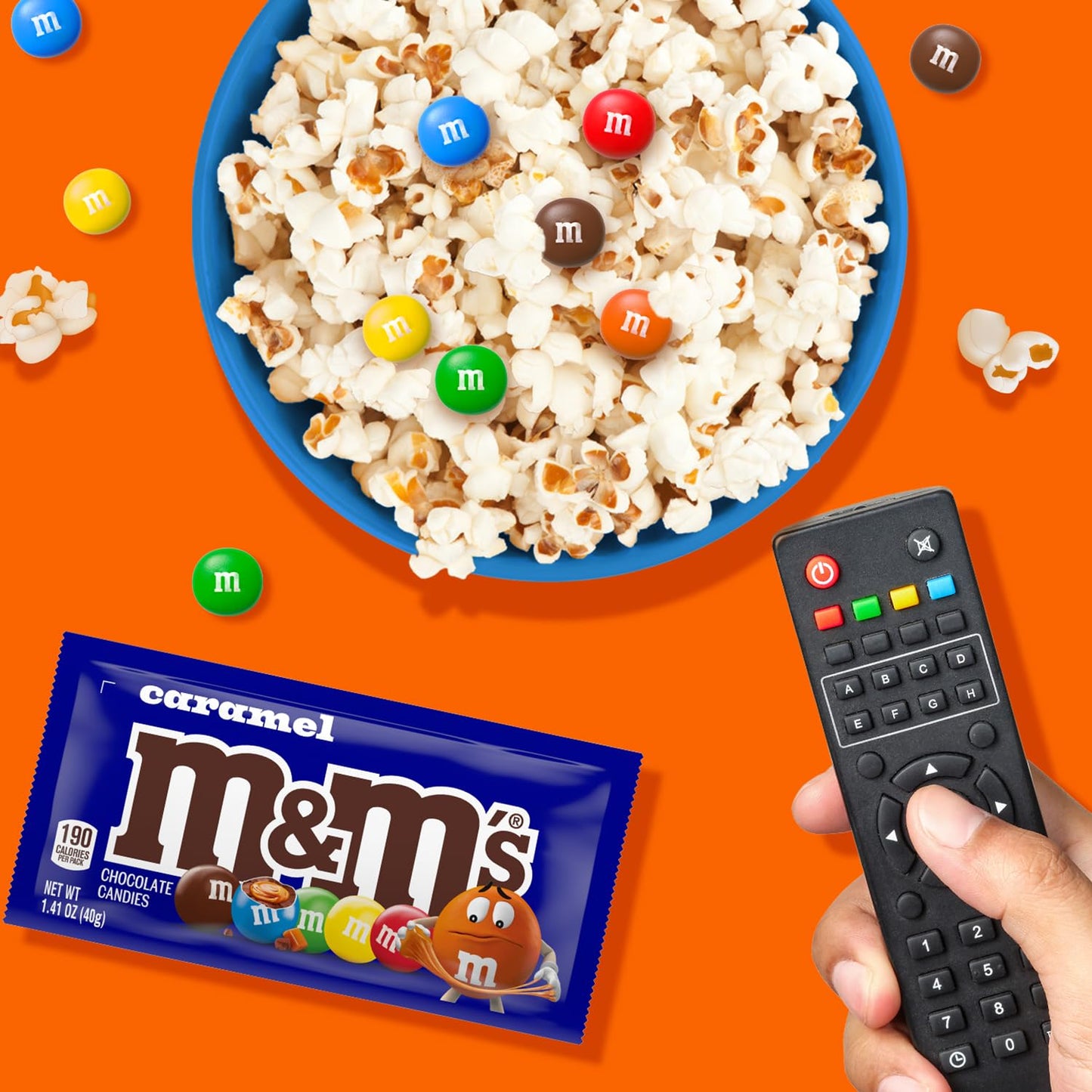 M&MS Caramel Chocolate Candy, Made with Real Caramel and Milk Chocolates, 24 Count, 1.41 oz Candy Gifts