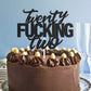 Twenty Two Black Glitter Cake Toppers 22 Years Old 22Nd Birthday Party Decorations Supplies