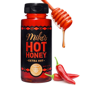 Mike'S Extra Hot Honey, America'S #1 Brand Of Hot Honey, Spicy Honey, All Natural 100% Pure Honey Infused With Chili Peppers, Gl