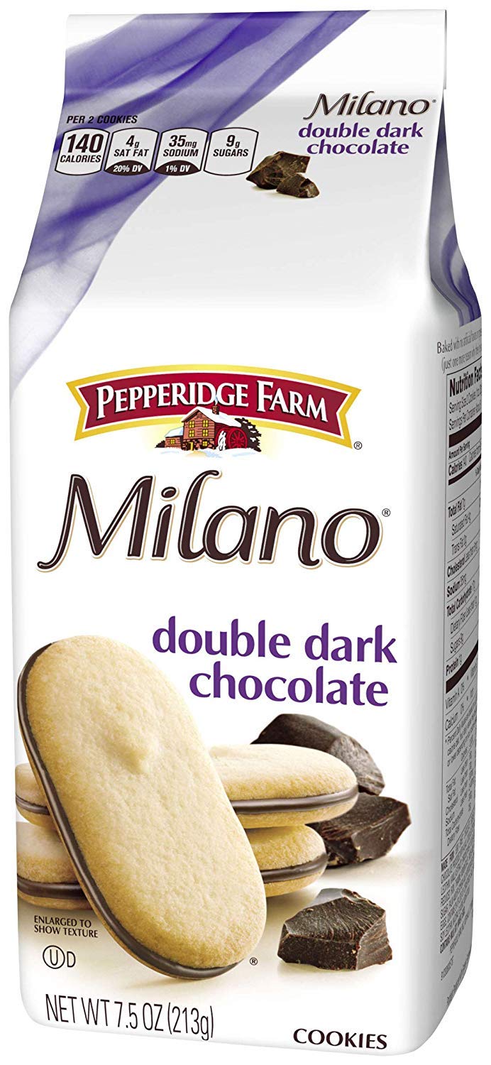 Pepperidge Farm Milano Cookies, Double Dark Chocolate, 3 Bags, 7.5 oz Each