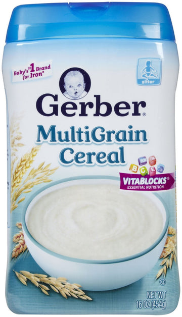 Gerber 2Nd Foods Cereal For Baby Grain & Grow Cereal, Multigrain, Made With Whole Grains & Essential Nutrients, Non-Gmo Baby Cer
