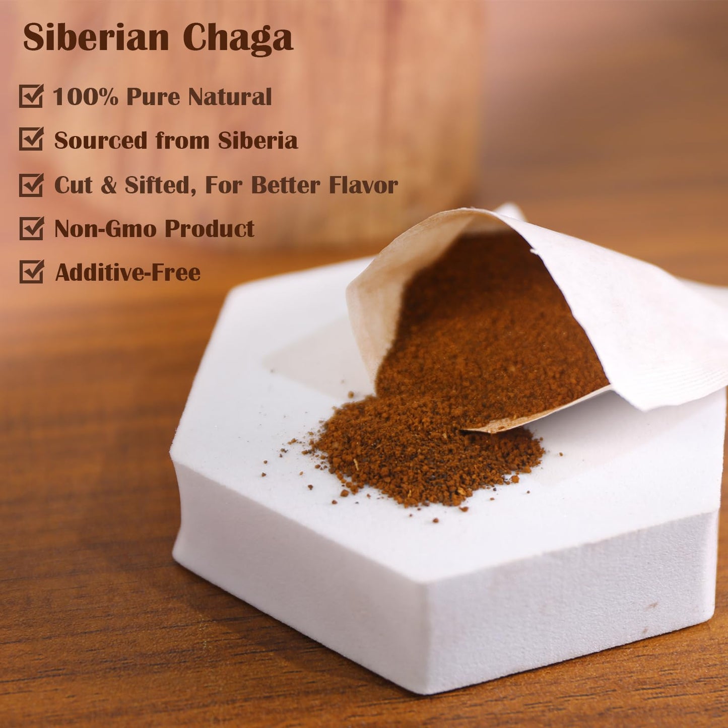 TEARELAE Chaga Tea - 100% Pure Natural Mushroom Tea Bags - Additive-Free - 40 Count - Non-GMO - Immunity Support