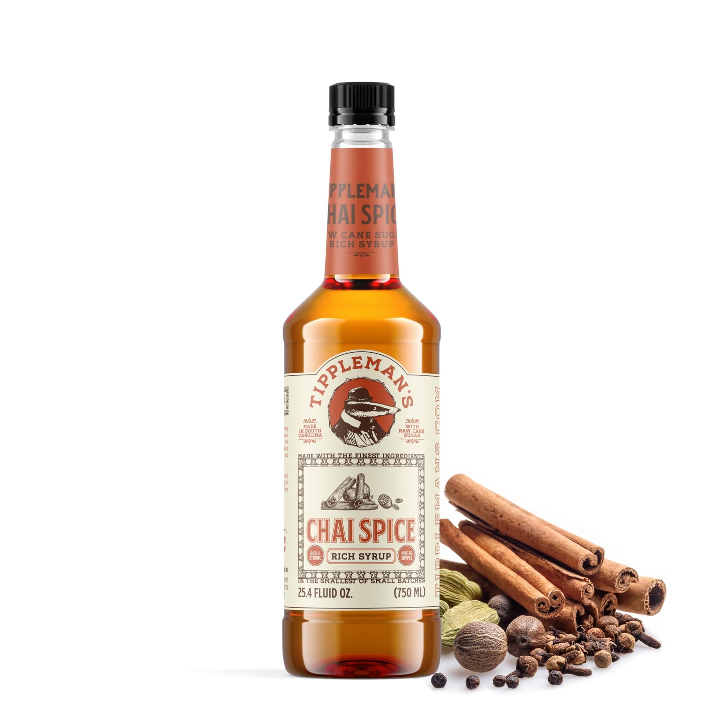 Tipplemans Chai Spice Coffee Syrup - Rich Flavor for Hot or Iced Drinks - 25.4 Fl Oz