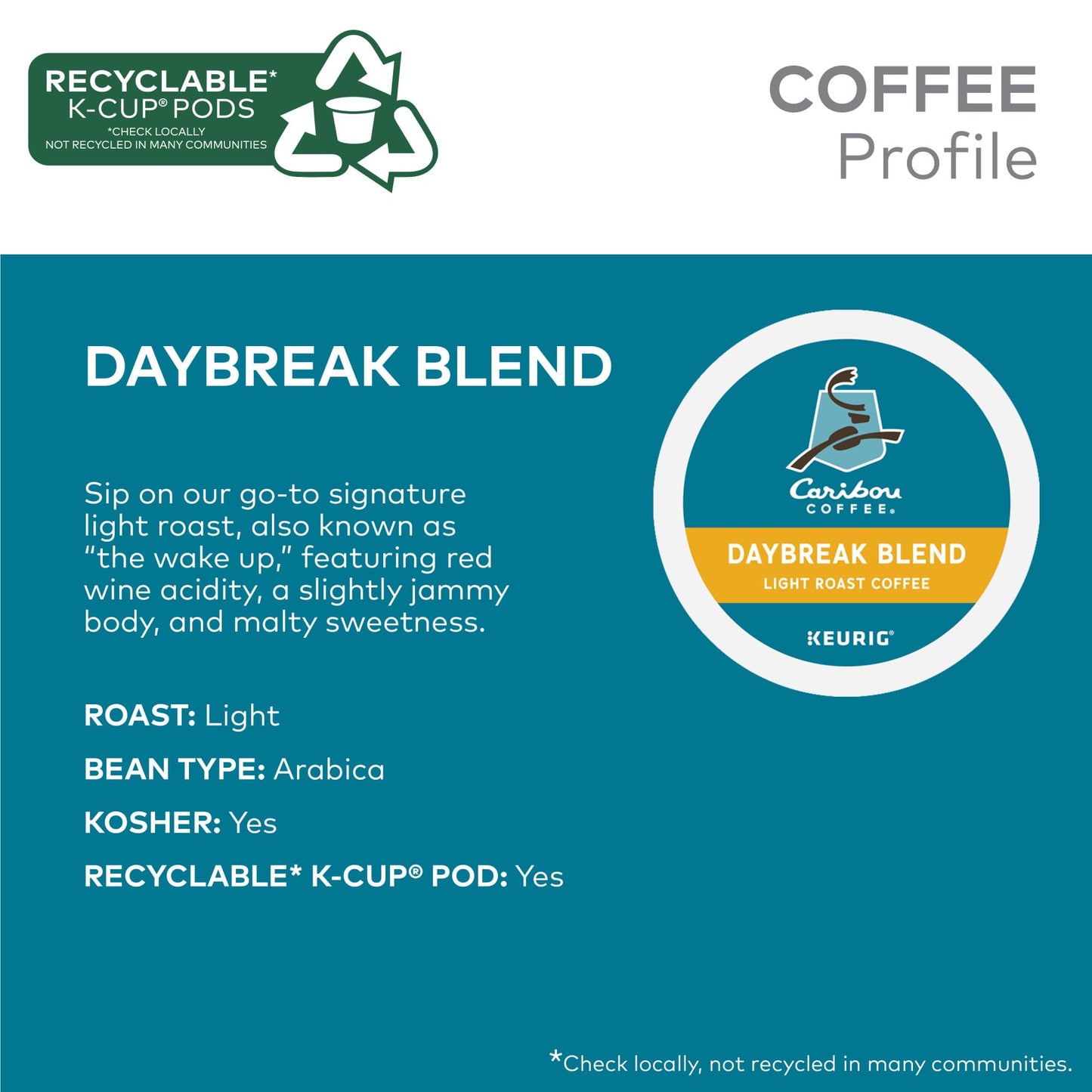 Caribou Coffee Favorites Variety Pack K-Cup Pods Sampler, 40 Count, Single-Serve Coffee