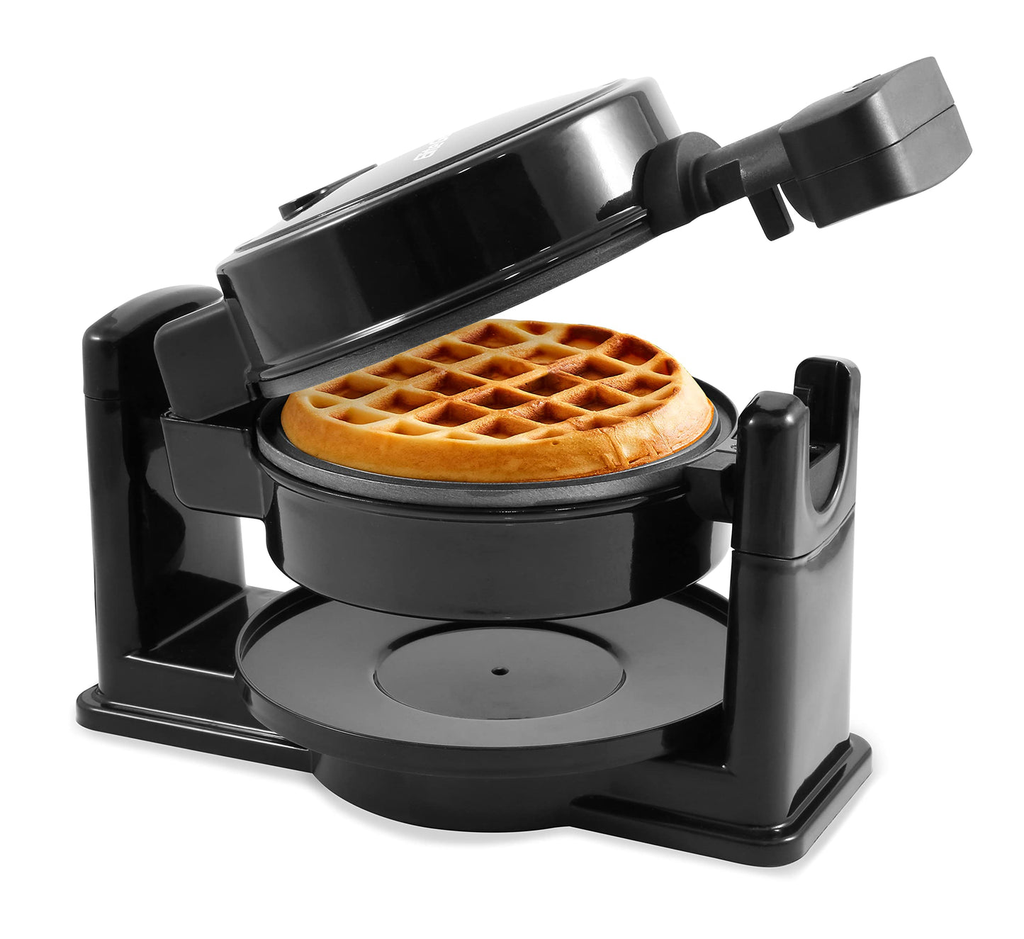 High-Standard Gourmet Ewm460 Nonstick Rotating Flip Belgian Waffle Maker, 1.25-Inch Thick Waffles, Hash Browns, Keto, Snacks, Sandwich, Eggs, Easy To Clean, Black, 5 Inch