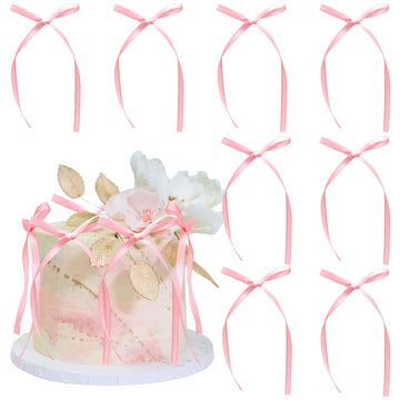 Gyufise 30Pcs Bowknot Cake Toppers Bow Cake Decorations Picks Baby Shower Cake Decorations for Birthday Wedding Party Wedding An