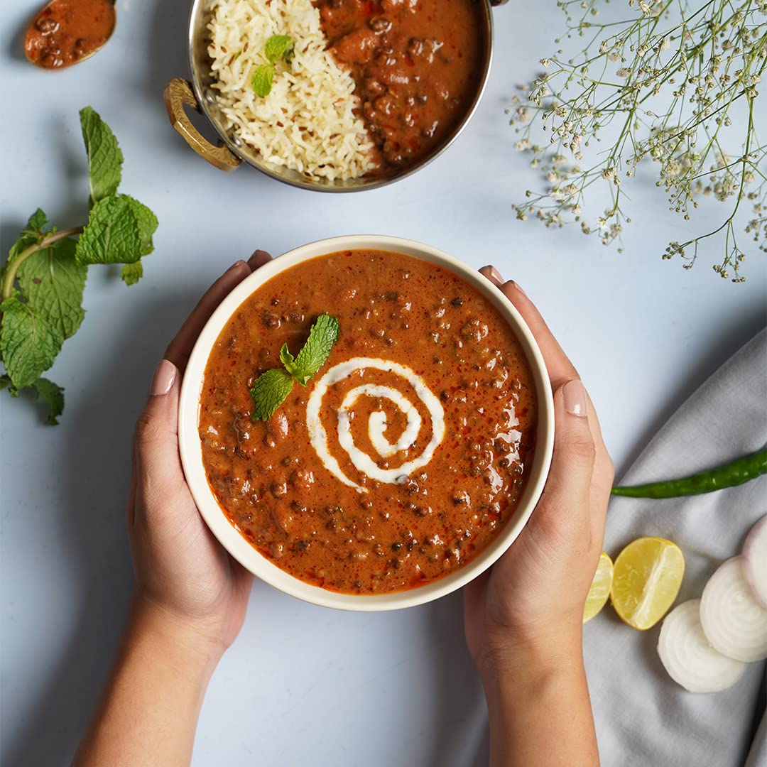 Ashoka Gluten-Free Meals, Microwave Ready Vegan Black Gram & Kidney Beans, Heat & Serve Meals, All-Natural Delhi Dal Makhani, Ko