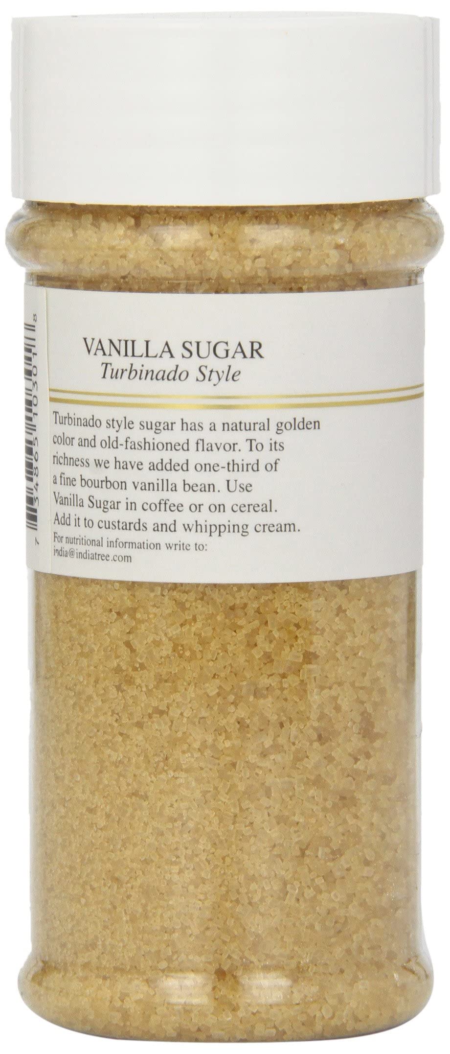 Pure Vanilla Sugar , All-Natural Gourmet Sweetener for Coffee, Tea, and Baking , 6.3 Oz Jar (Pack of 1)