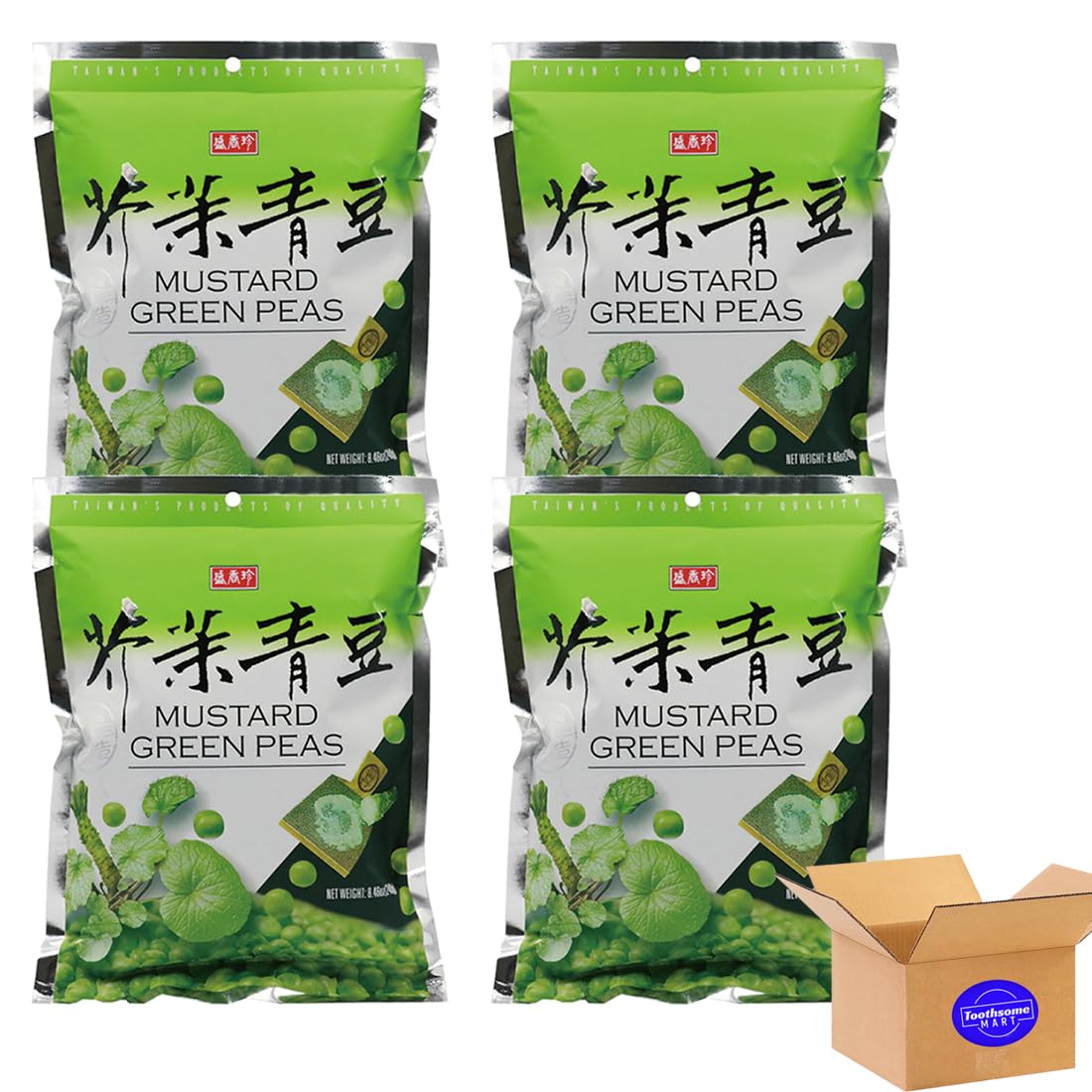 Mustard Flavor Green Peas 240g/8.46oz pack of 4