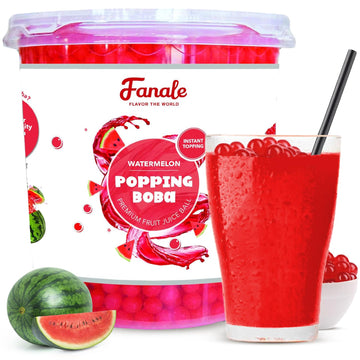 Fanale Popping Boba Pearls for Bubble Tea - Watermelon Flavor - 7 lb