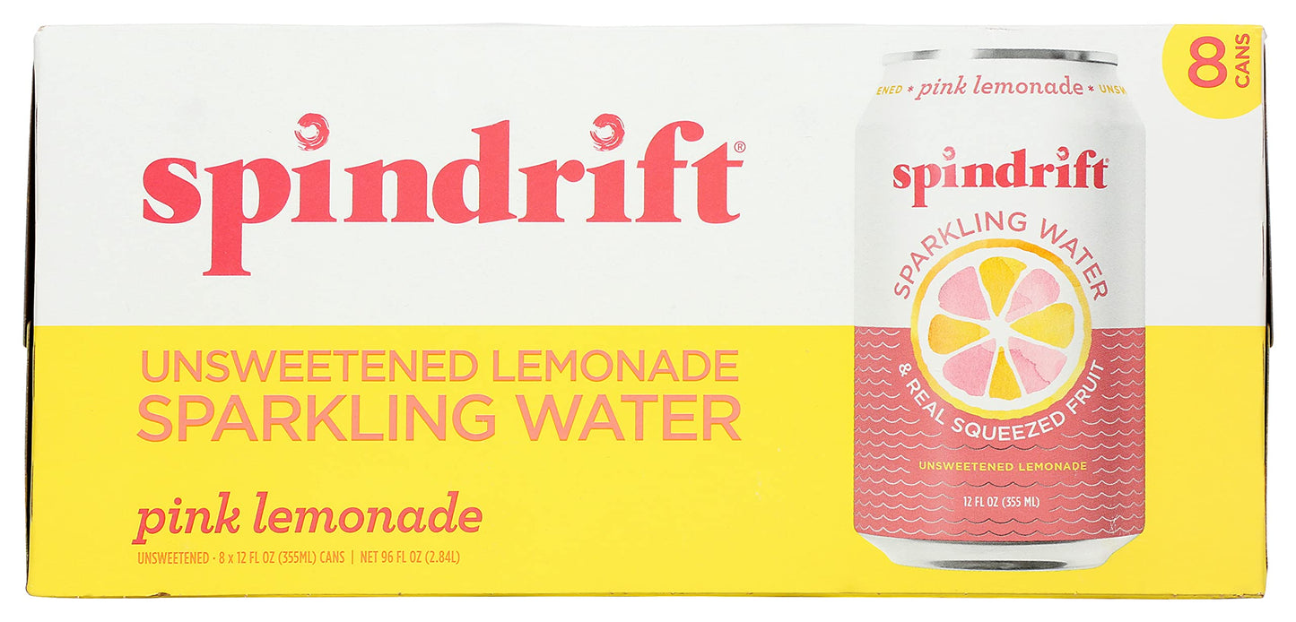 Spindrift Pink Lemonade Sparkling Water 8Pk, 12 Fz