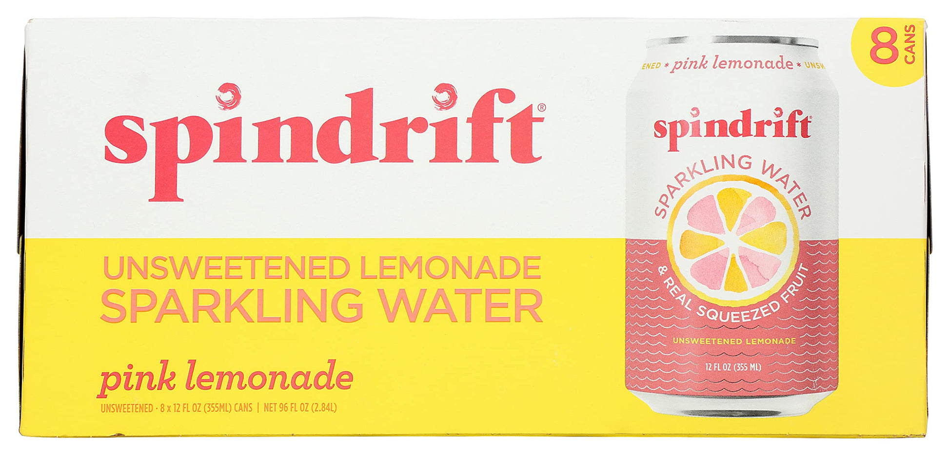Spindrift Pink Lemonade Sparkling Water 8Pk, 12 Fz