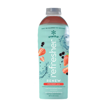 Renew Refresher - Strawberry, Acai - Made with Real Fruit and No Added Sugar - Low Cal, Hydrating Coconut Water, and Natural Ene