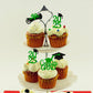 Rssta i Graduation Cupcake Toppers, 36 Pack, Congrats Grad, Class of 2025, Green Party Decorations