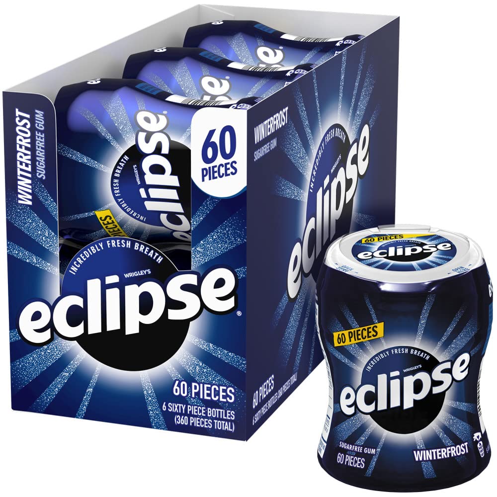 Eclipse Winterfrost Sugarfree Gum, 60 Count (Pack Of 6)