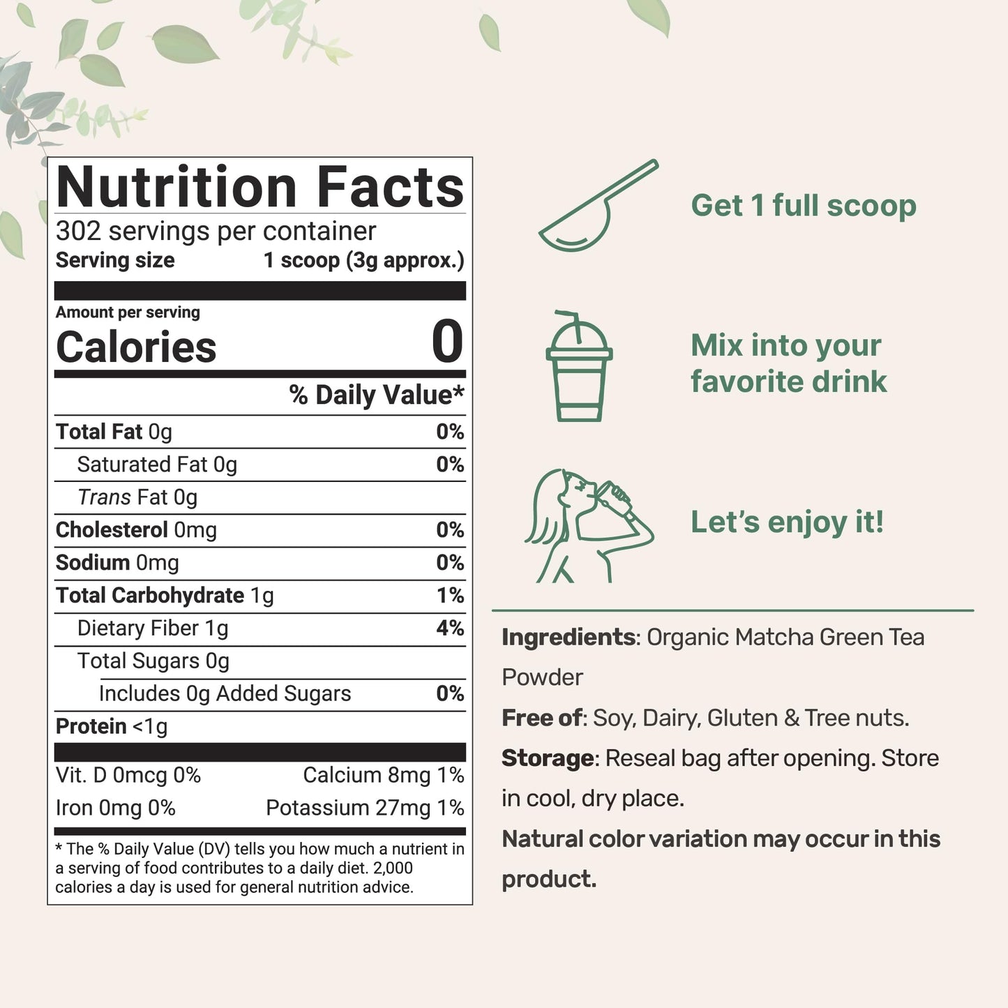 Organic Matcha Green Tea Powder, 2 Pound (32 Ounce) | Culinary Grade, Unflavored, First Harvest Authentic Japanese Origin, 100%