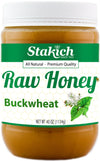 Stakich Buckwheat Antioxidant Raw Honey - Pure, Unprocessed, Unheated, Kosher (40 Ounce)