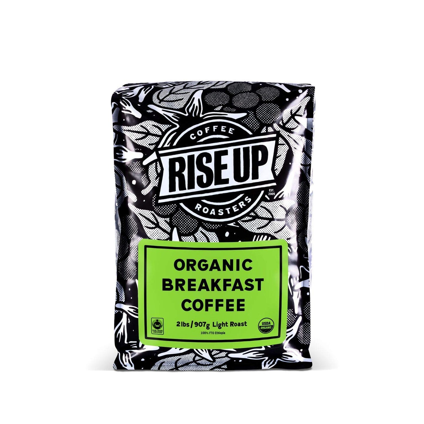 Organic Breakfast, Certified Fair Trade Organic Coffee, 2 Pound, Whole Bean (Organic Breakfast)