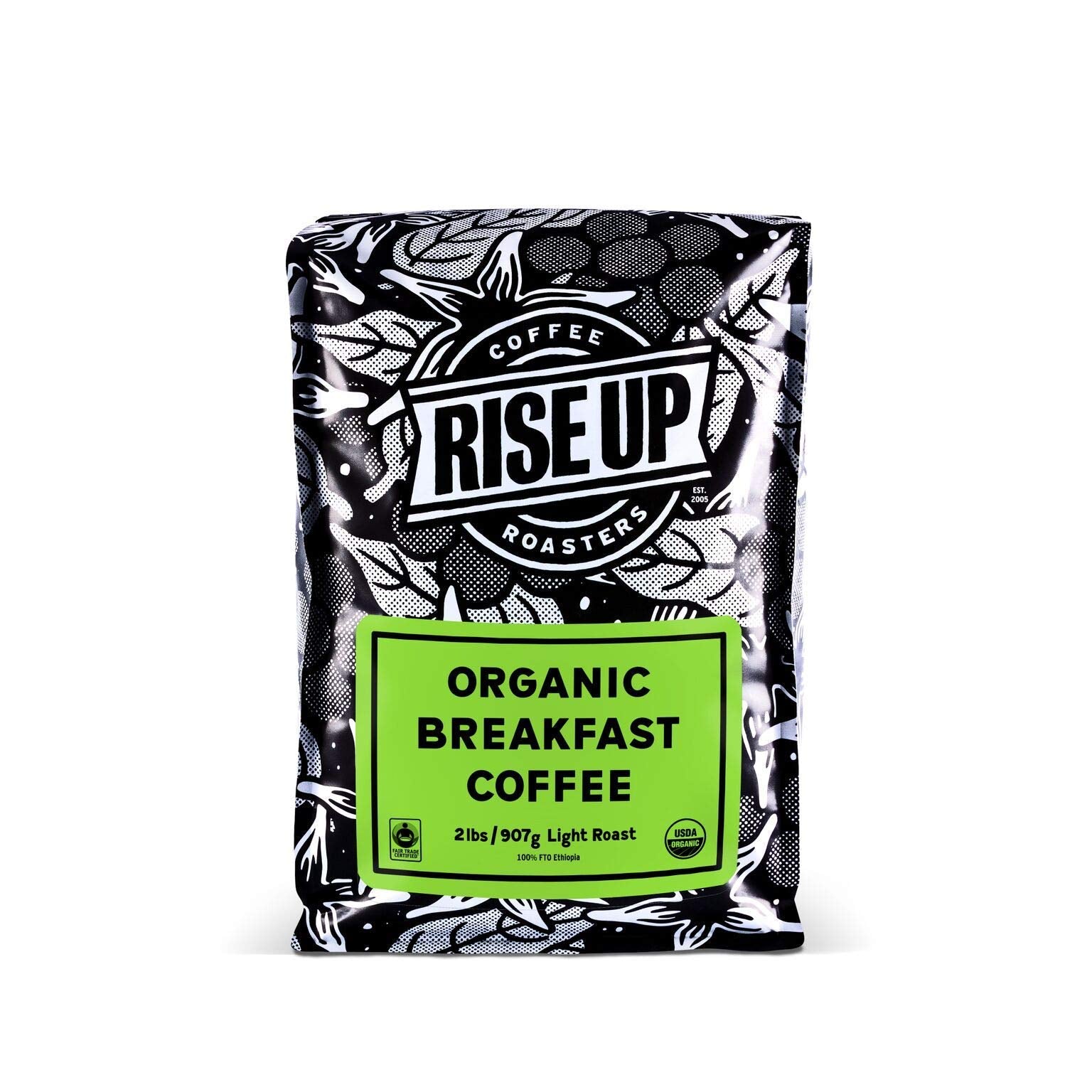 Organic Breakfast, Certified Fair Trade Organic Coffee, 2 Pound, Whole Bean (Organic Breakfast)