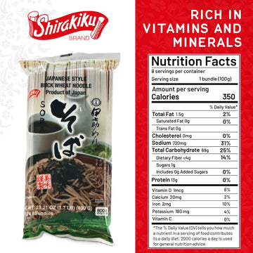 Shirakiku Soba Noodles | Japanese Dried Buckwheat | 28.21 OZ (Pack of 1)