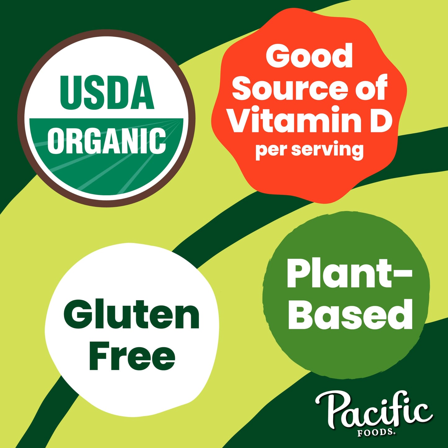 Pacific Foods Organic Unsweetened Almond Milk, Plant Based Milk, 32 oz Carton (12 Pack)