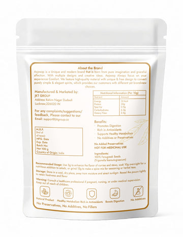 AEJESOP Fenugreek Seed Whole Spices, 3.5oz (100g)