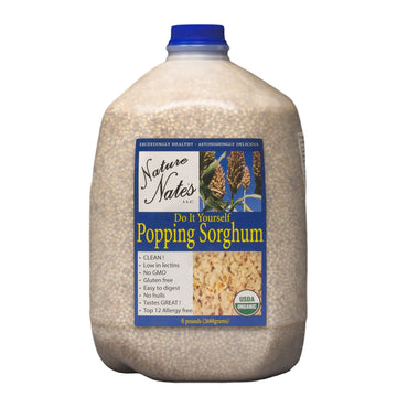 Organic DIY Popping Sorghum, Do It Yourself, Gluten Free, Lectin Free, Sorghum Kernels, Nature Nates LLC