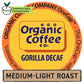 THE ORGANIC COFFEE CO. Compostable Coffee Pods, Gorilla Decaf, Medium Roast, 12 Count, K Cup Compatible