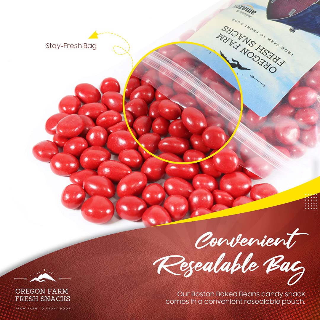 Oregon Farm Fresh Snacks Boston Baked Beans Candy Coated Peanuts Perfect For Snacks, Lunches, Movie, Game Nights, Candy Bowls, Buffets And Sporting Events - 2Lbs