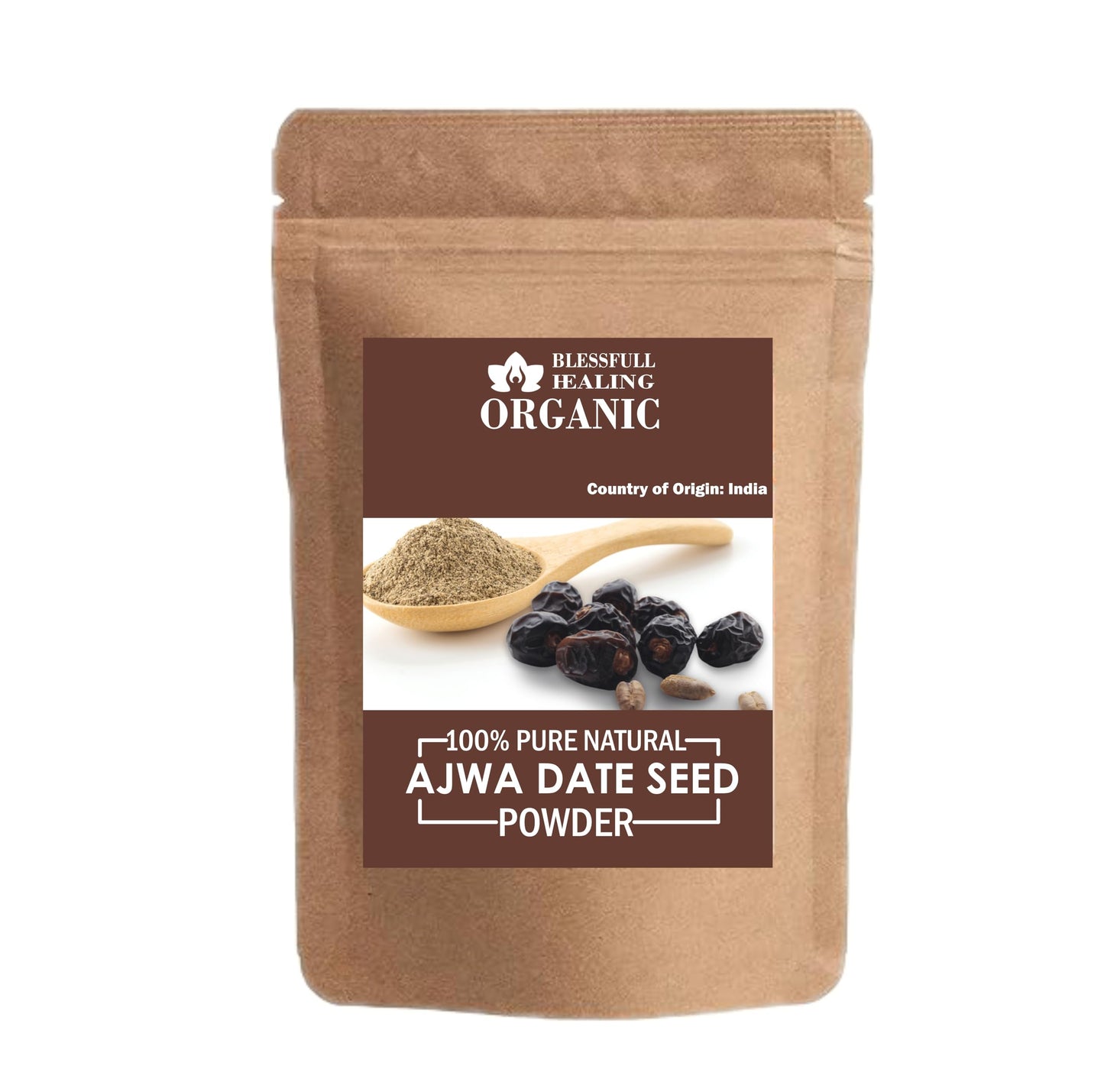 Blessfull Healing Organic 100% Pure Natural Ajwa Date Seed Powder | 200 Gram / 7.05 oz