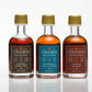 Crown Maple Artisan Trio Collection - spirit-inspired flavor Barrel Aged, Madagascar Vanilla, Cinnamon Infused Organic Maple Syrup, 50ML (1.7 Fl Oz)