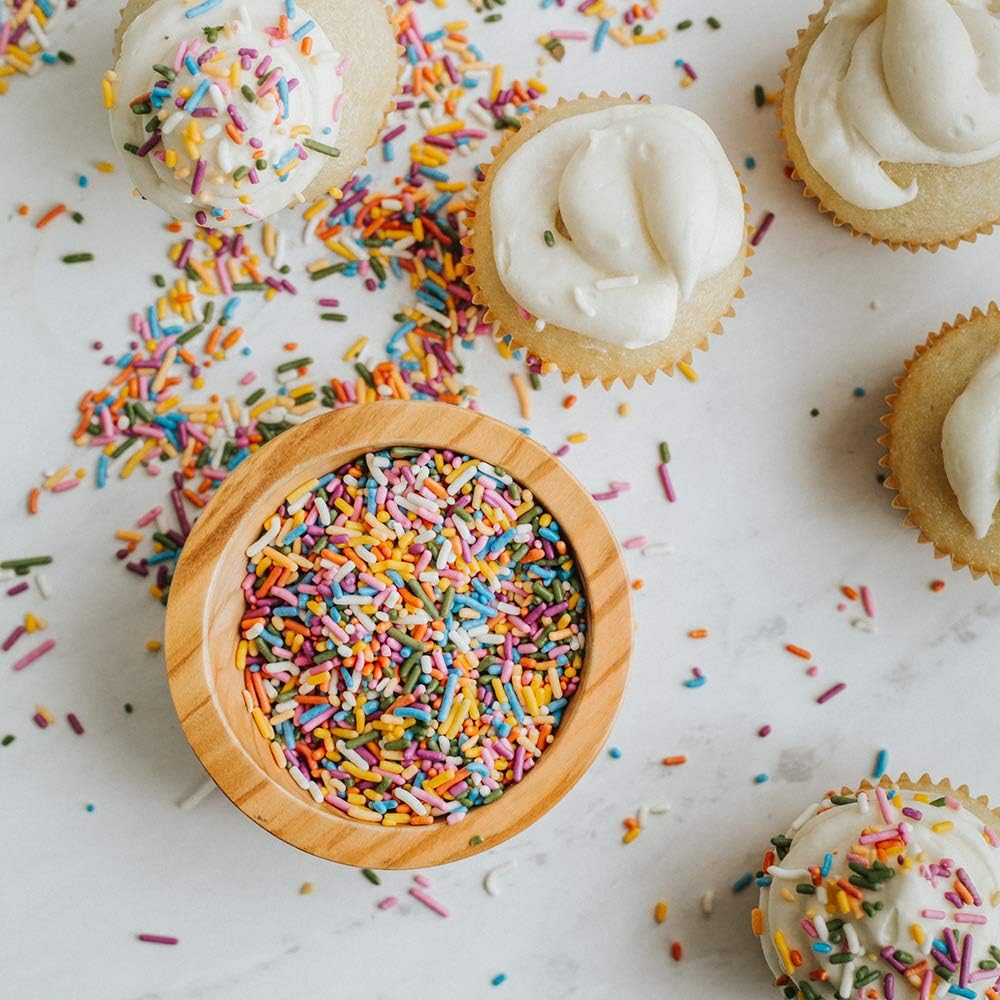 Color Kitchen Natural Rainbow Sprinkles Ingredients Baking Cake Decorations, Ice Cream, Cookie, Artificial Dye-Free, Plant-Based