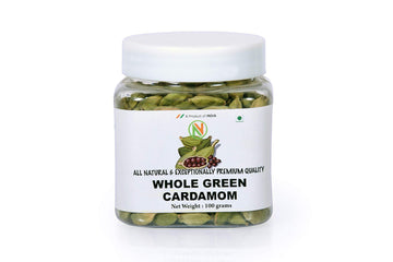 Nature Vit Whole Green Cardamom, 200G [Bold Size & Premium] [100G X 2 Jars]