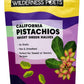 Wilderness Poets, Organic Pistachios - Bright Green Pistachio Nut Halves, No Salt, No Shells, Grown In California (8 Ounce)