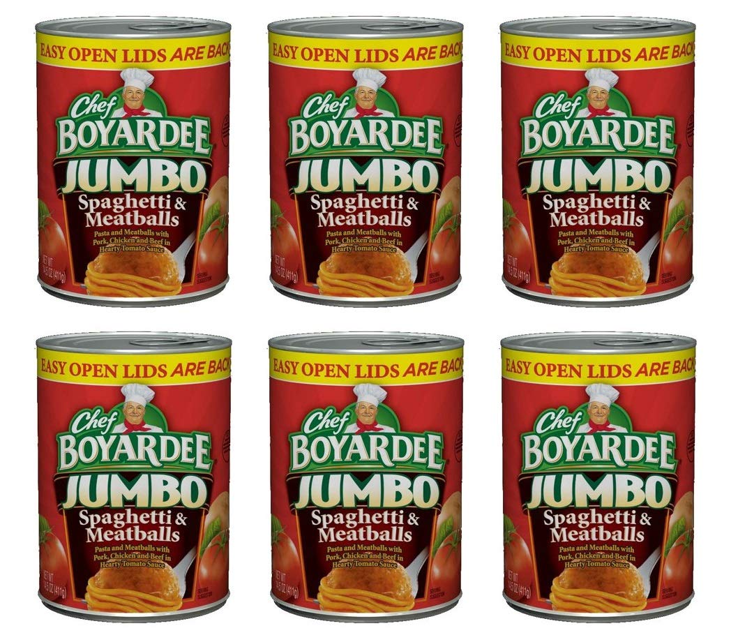 Chef Boyardee Jumbo Spaghetti & Meatballs - 15 oz (Pack of 6)
