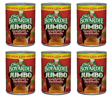 Chef Boyardee Jumbo Spaghetti & Meatballs - 15 oz (Pack of 6)